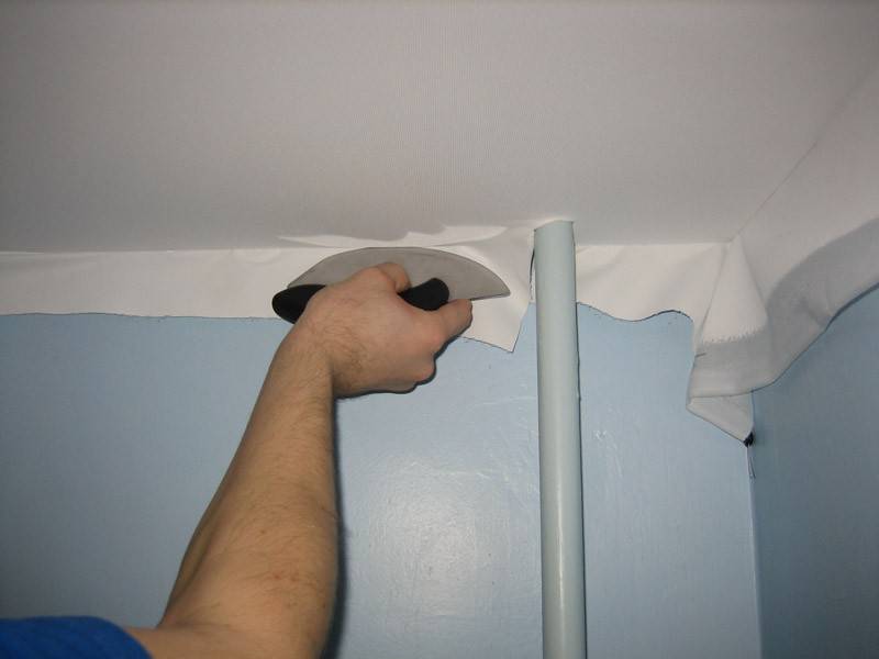 Способы монтажа тканевых натяжных потолков своими руками - подробная инструкция - блог о строительстве