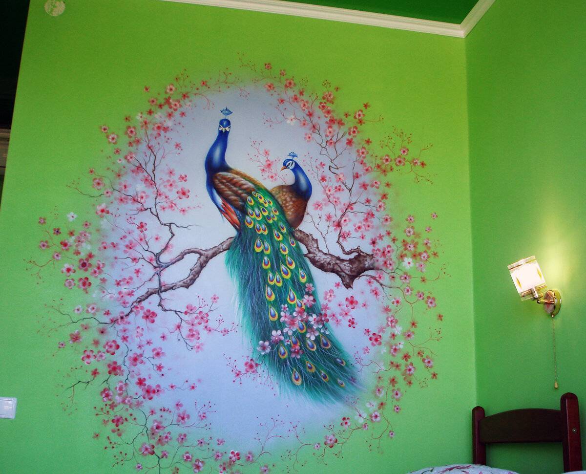 Рисунки на стенах в квартире своими руками: нюансы росписи и лучшие идеи