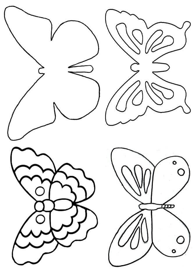 Бабочка из бумаги с трафаретом для вырезания: объемная, ажурная или гармошкой
