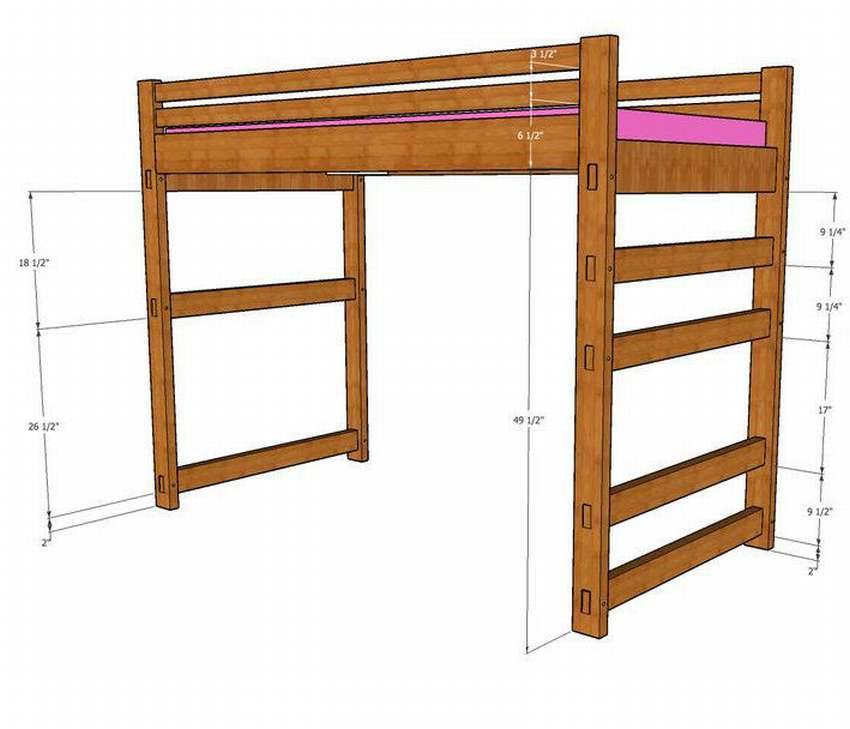 Детская кровать-чердак своими руками - инструкция по изготовлению кровати (+фото)