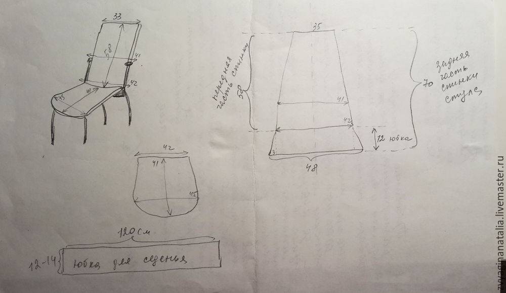 Чехлы на стулья своими руками: материалы, выкройка и пошив
