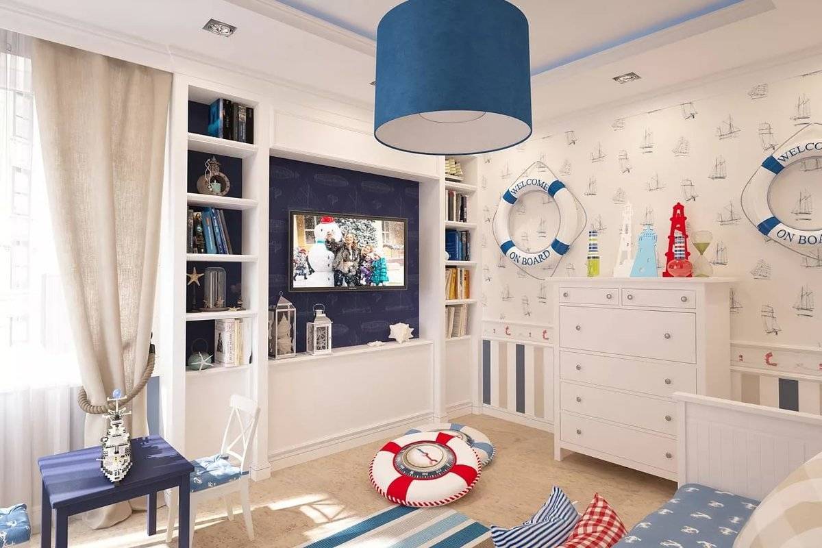 Морской дизайн для детской комнаты: цветовые решения и выбор мебели