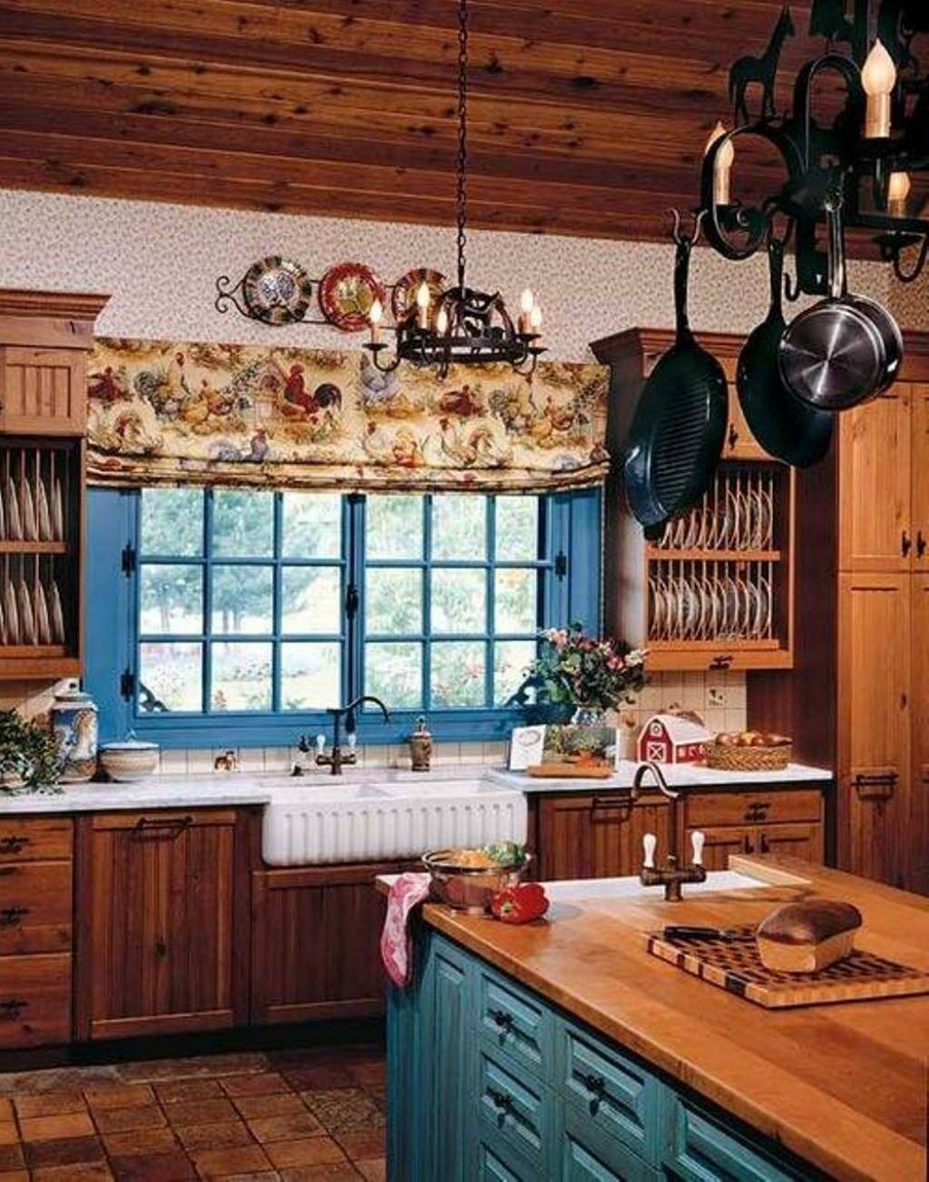 Дизайн кухни в стиле кантри (70 фото) - идеи интерьеров, ремонт и отделка