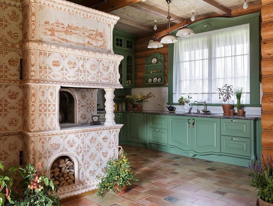 8 красивых примеров оформления кухонь с печкой, которые дарят тепло и уют