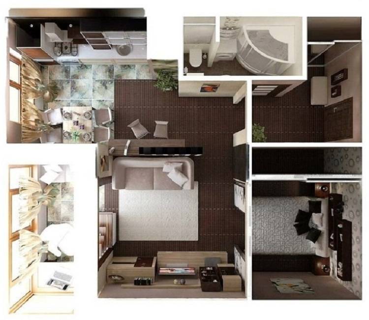 20 толковых идей по перепланировке однокомнатной квартиры с примерами 100+ фото