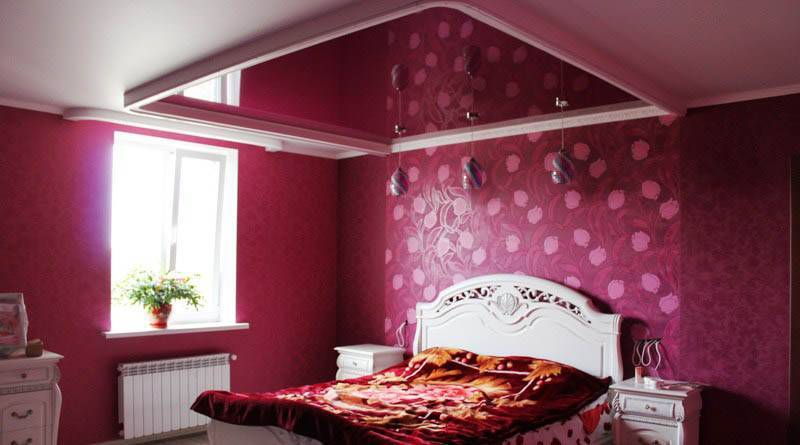 Потолок розового цвета: 70+ фото в интерьере, современные идеи дизайна