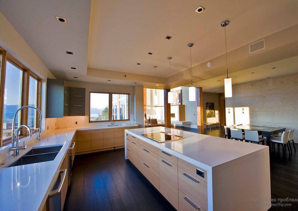 Дизайн потолка на кухне: советы экспертов, дизайнеров + фото
