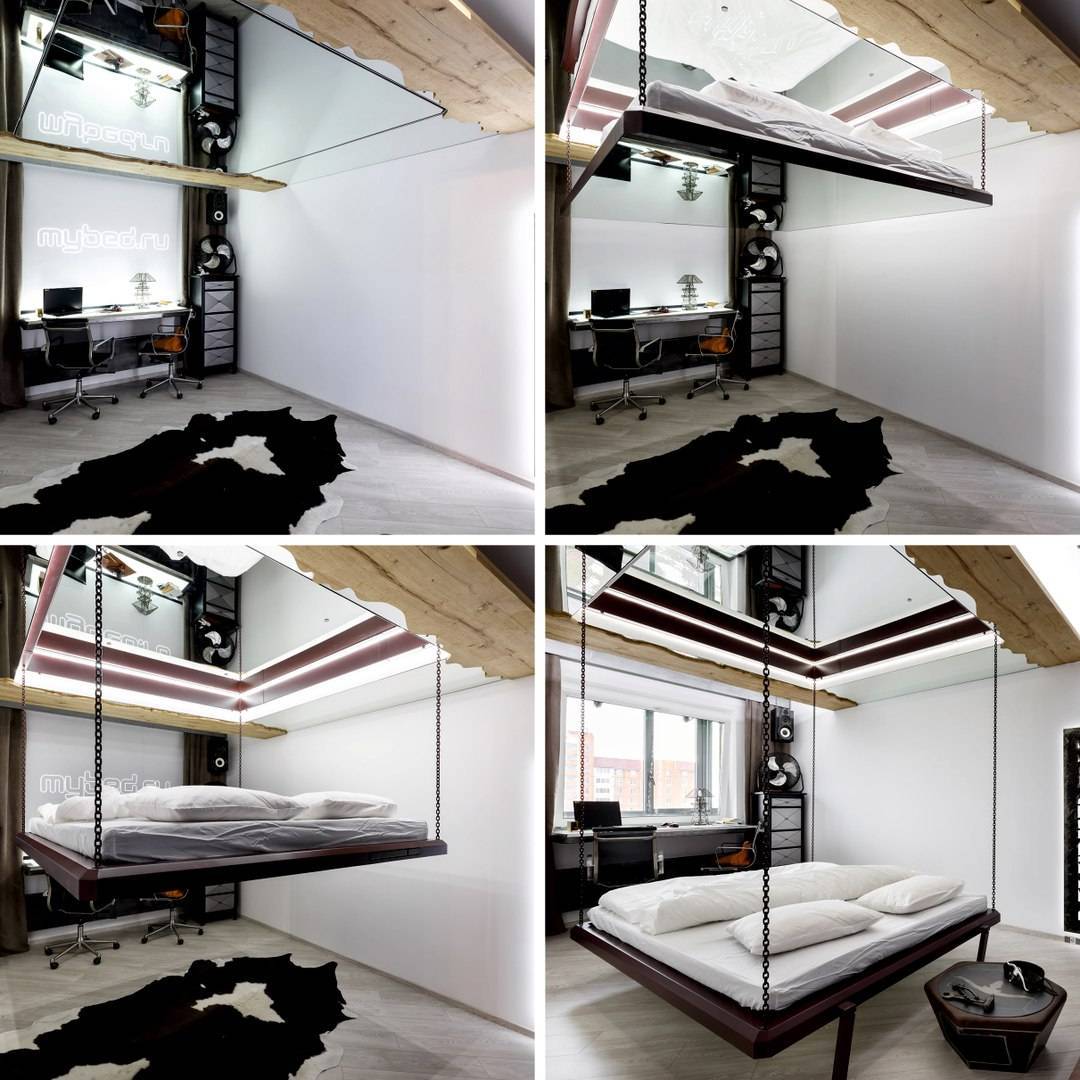 кровать под потолком размеры