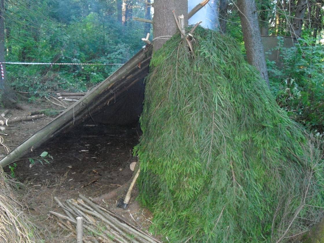 Как построить шалаш в лесу своими руками. как построить любой вид шалаша своими руками