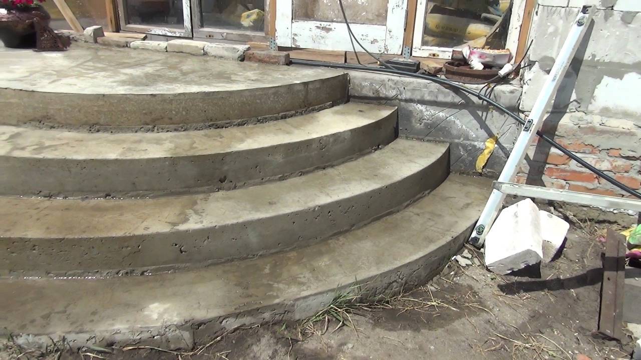 Полукруглое крыльцо своими руками из бетона: этапы строительства