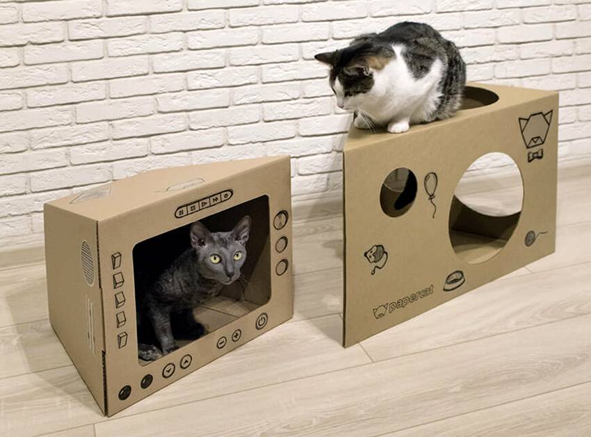 Домик для кошки из фанеры своими руками: что нужно, размеры и чертежи, фото