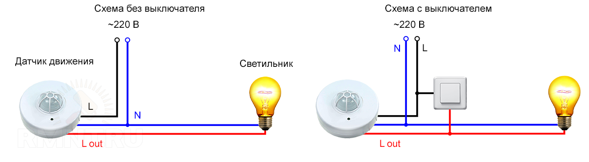 Схема включения света