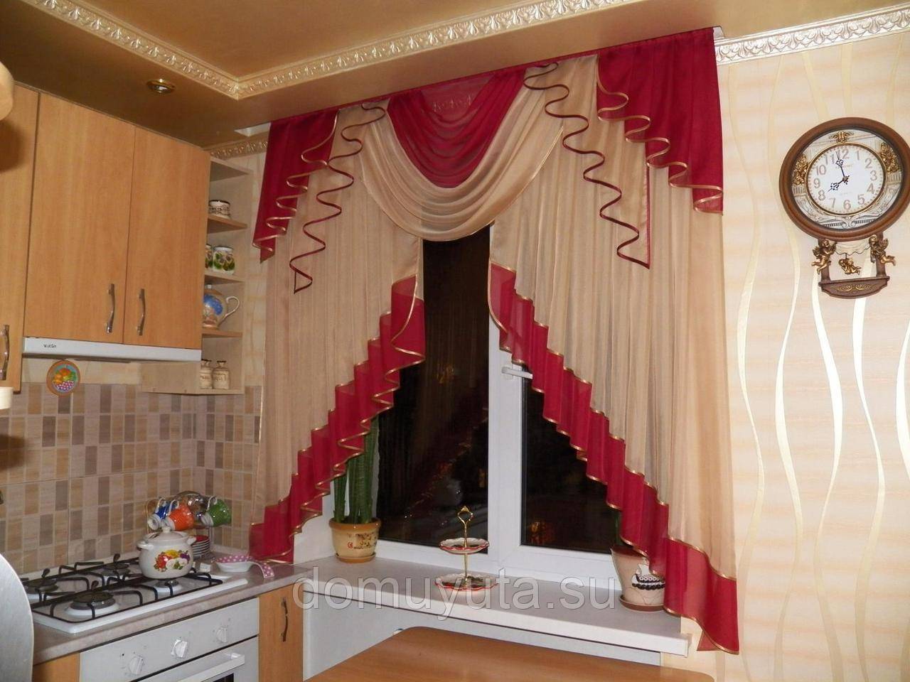Занавески на кухню: короткие, своими руками, как сшить шторы на кухню с выкройками