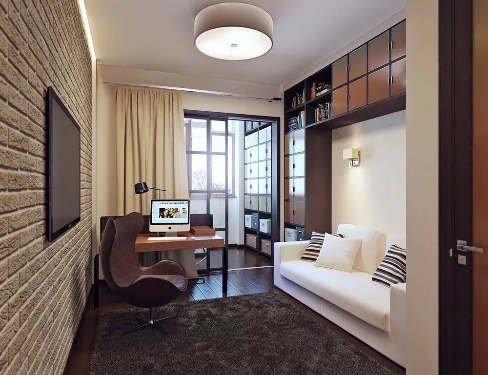 Дизайн спальни-кабинета: 140 фото идей оформления совмещенного интерьера