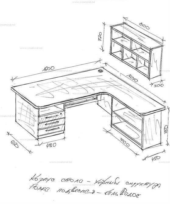 Компьютерный стол своими руками: чертеж и инструкции как сделать бесплатно компьютерный стол
