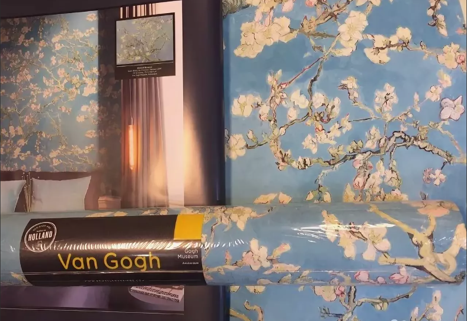 Обои «ван гог» (51 фото): панно с цветущим миндалем и сакурой в интерьере, отзывы о коллекции для стен