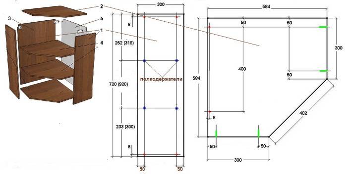 Кухонный гарнитур своими руками из лдсп чертежи