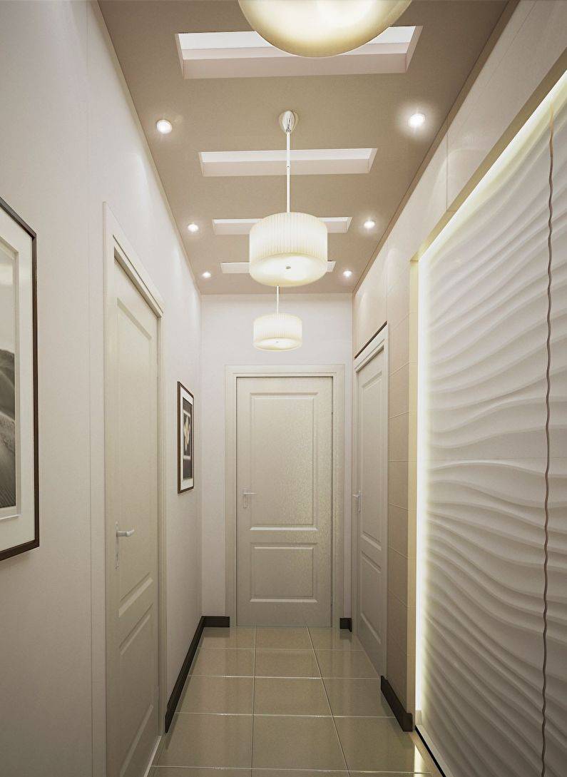 Натяжной потолок в коридоре и прихожей: идеи дизайна (100+ фото)