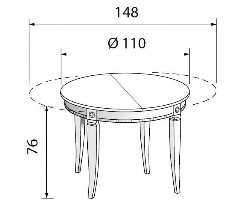 Размеры кухонного стола