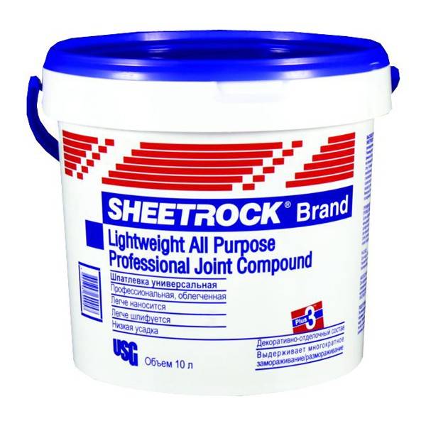 Финишная шпатлевка «sheetrock» — свойства и применение в строительстве