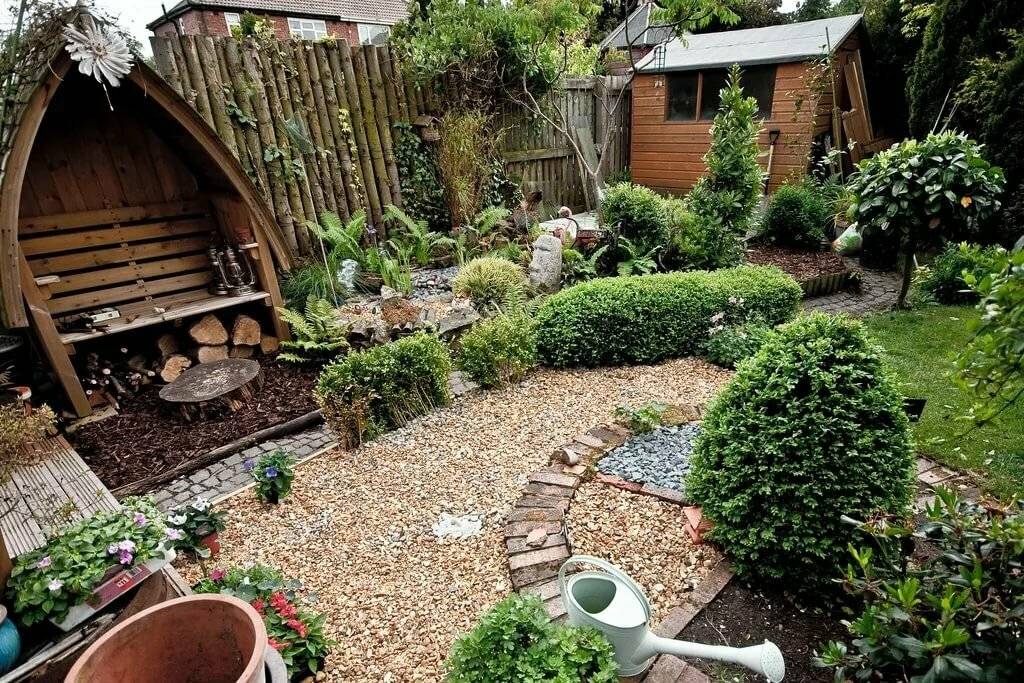 Ландшафтный дизайн небольшого участка перед домом: интересные решения, как все разместить на маленьком садовом участке
 - 21 фото