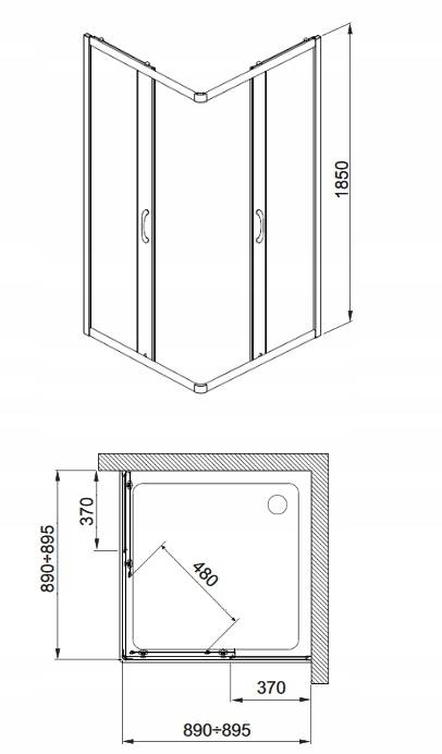 Размеры душевых кабин прямоугольных, квадратных, многоугольных, асимметричных