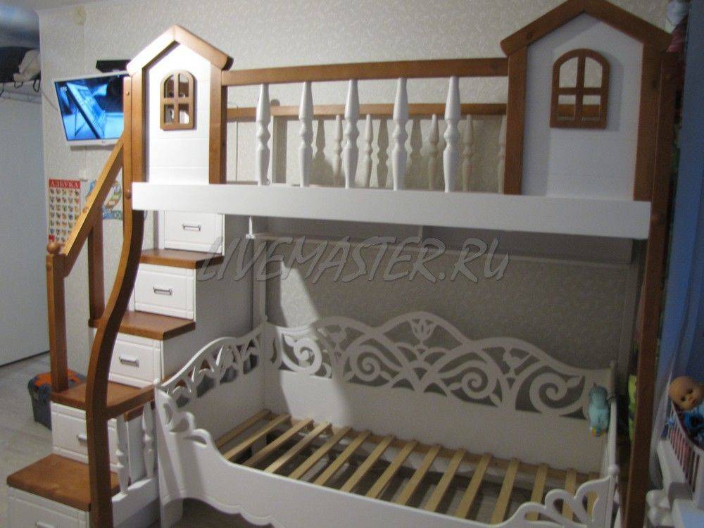 Встроенная кровать-чердак: разновидности конструкций | фото