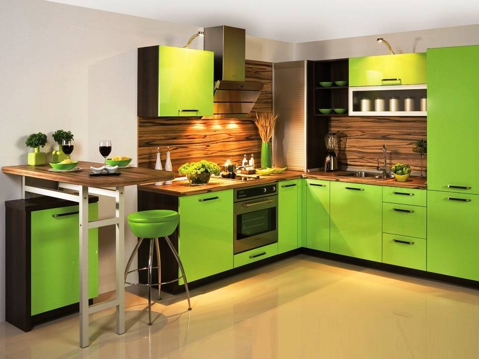 Дизайн зеленой кухни: фото примеры реальных интерьеров