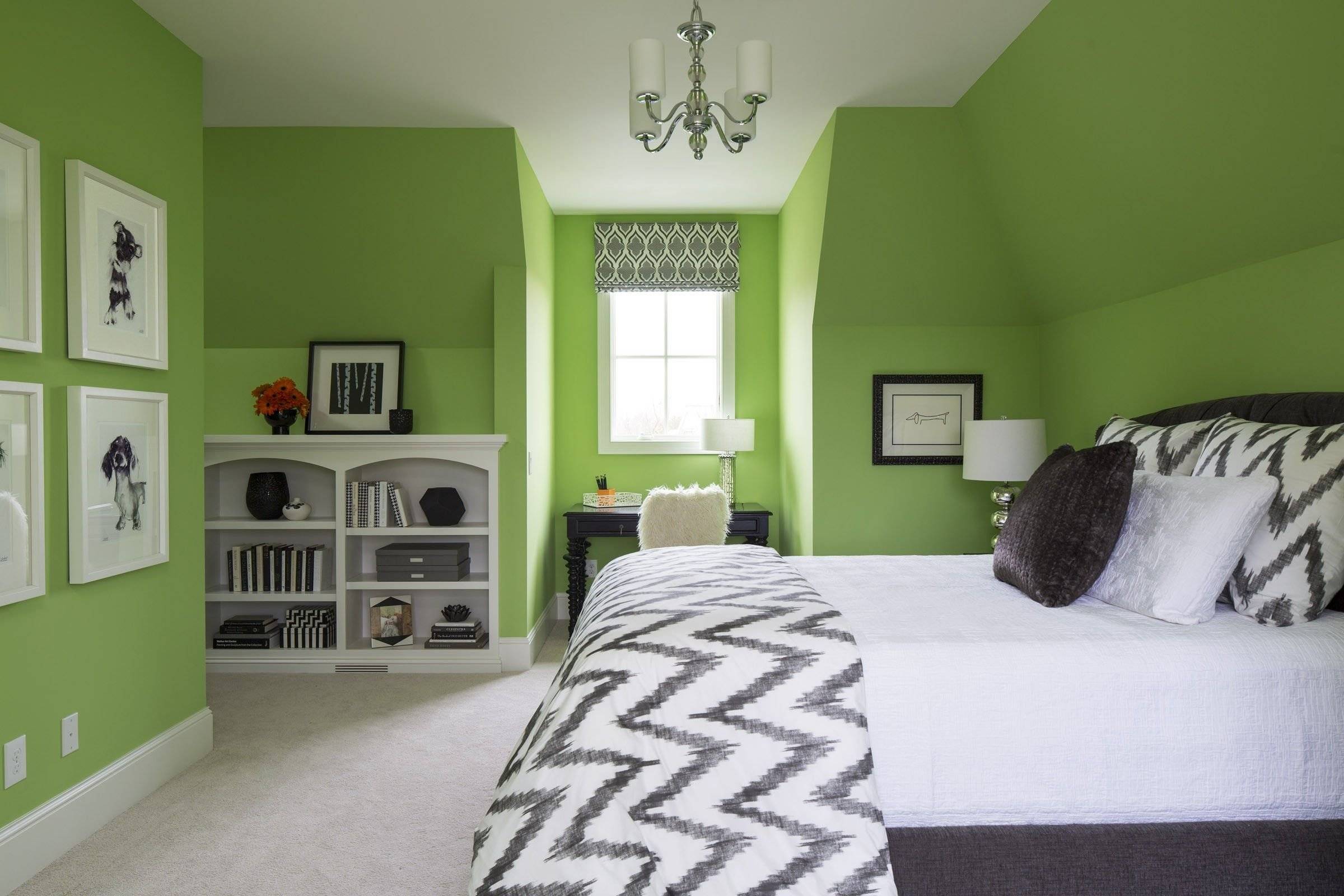 Зеленая спальня: инструкция по оформлению дизайна спальни в зеленых тонах (...