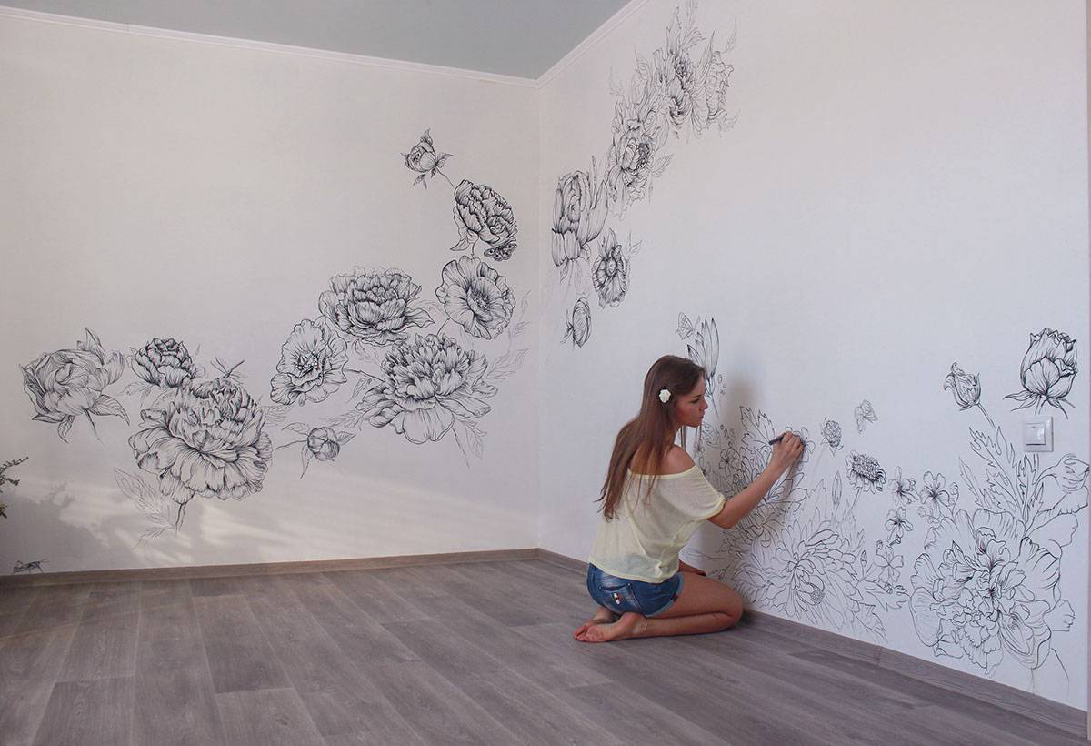 Рисунки на стенах своими руками: 3 мастер-класса, 7 идей, 100 фото