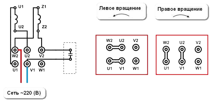 Схемы подключения трехфазного электродвигателя – самэлектрик.ру