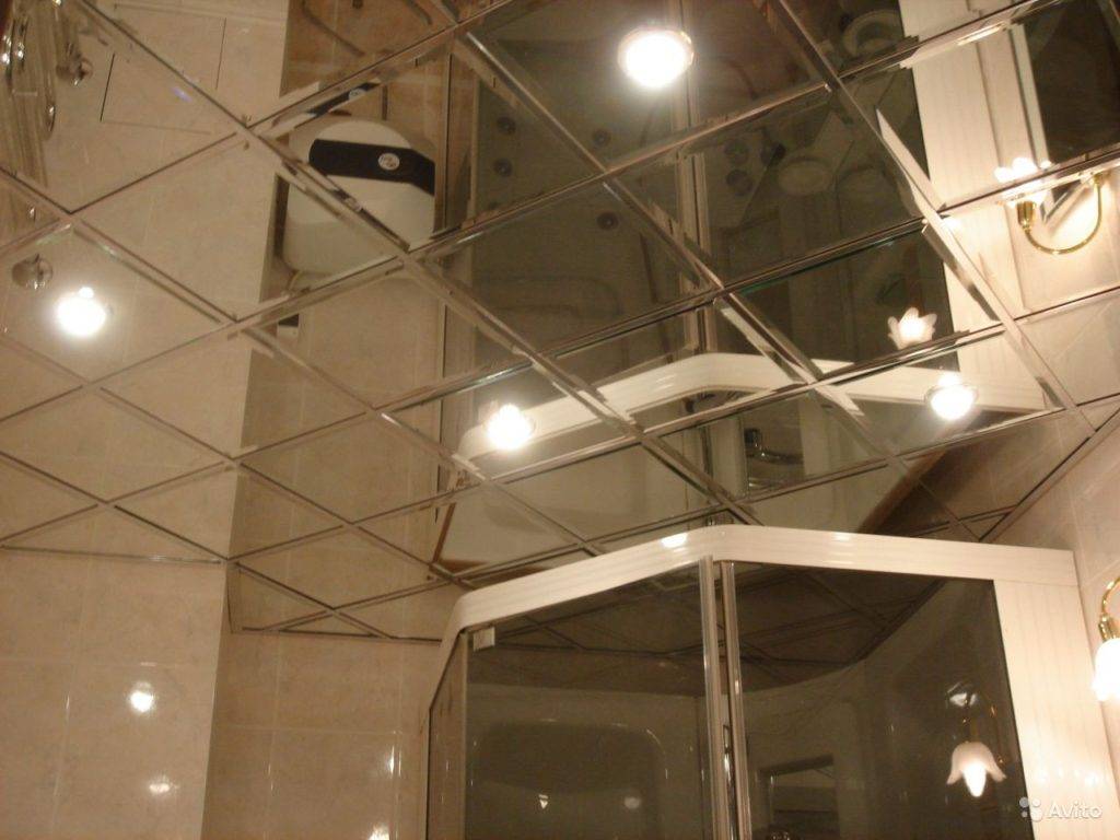 Зеркальные потолки в ванной комнате - как сделать (+фото)