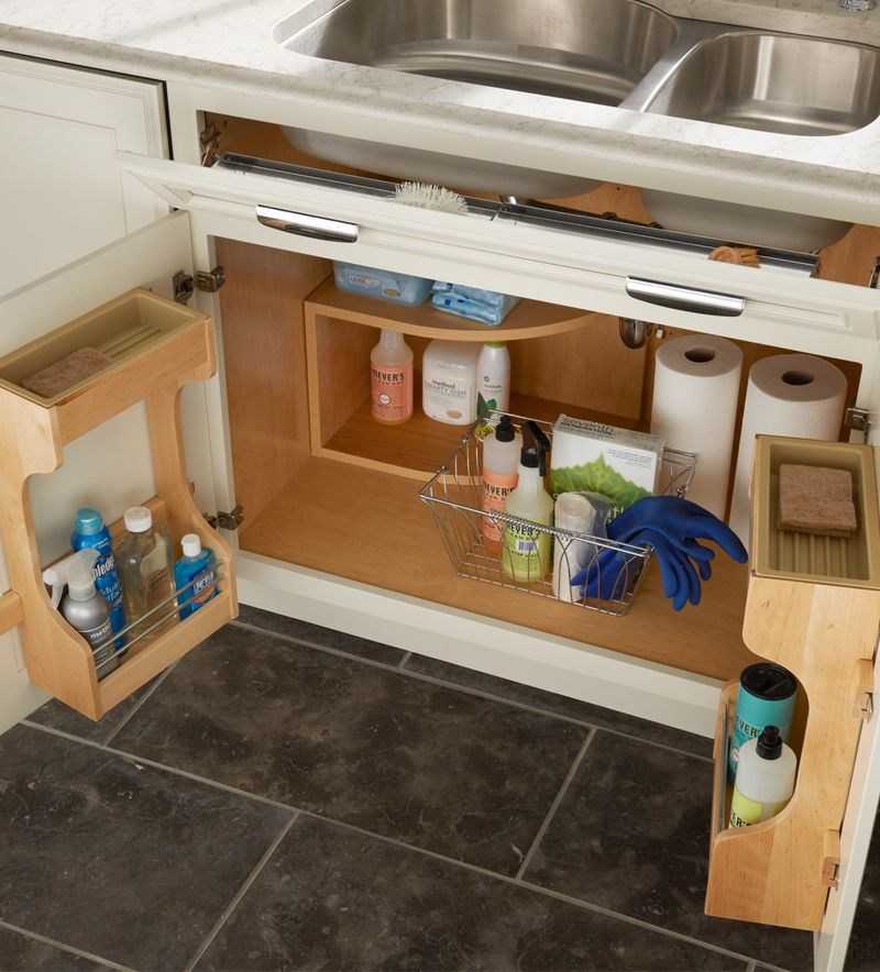 Место под мойкой в кухне: 5 идей и 1 мастер-класс для идеальной организации пространства