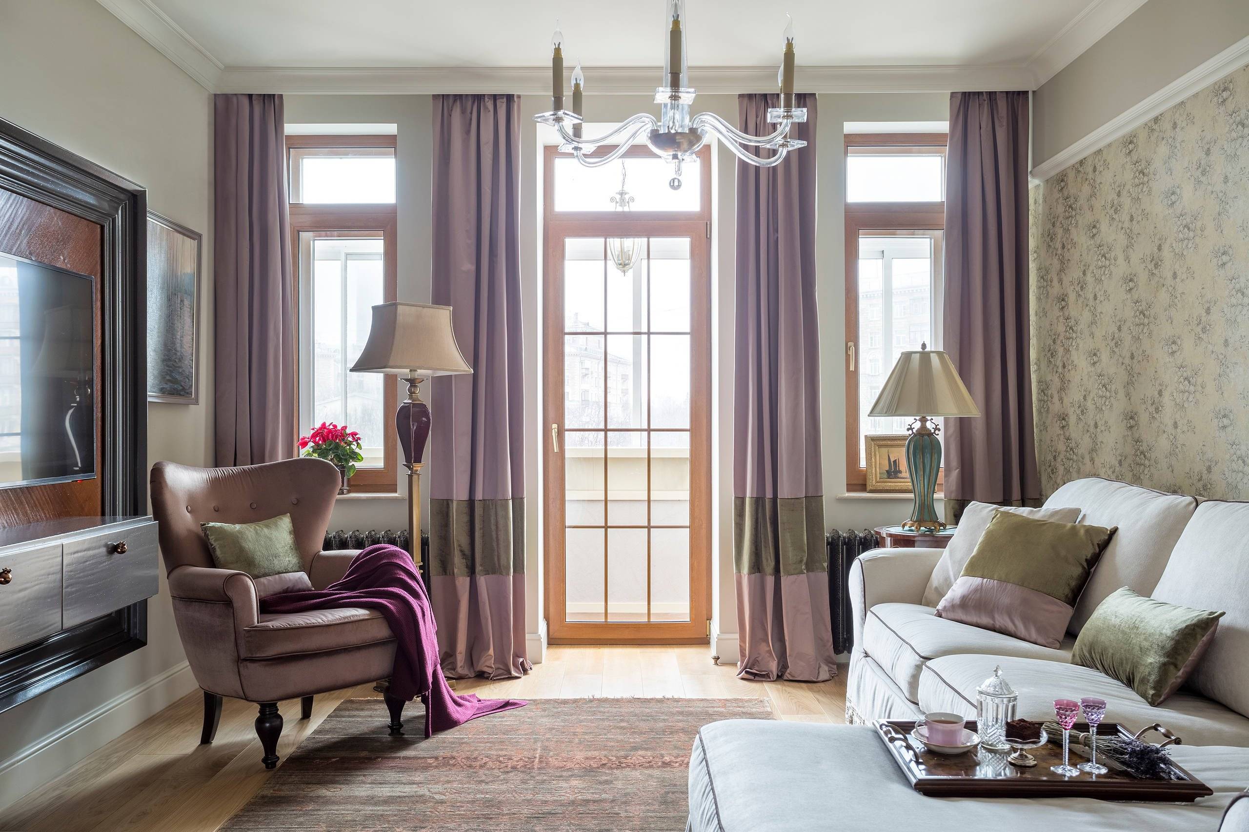 Красивые шторы для гостиной (зала): 100 фото-идей дизайна 2022 года