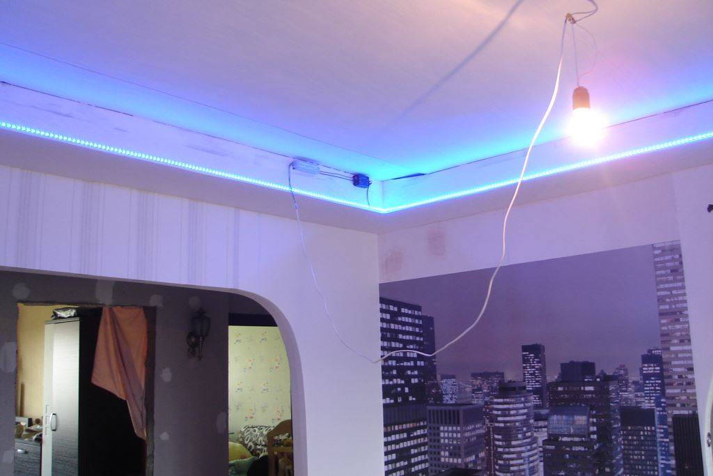Натяжной потолок с подсветкой по периметру - варианты, способы монтажа!