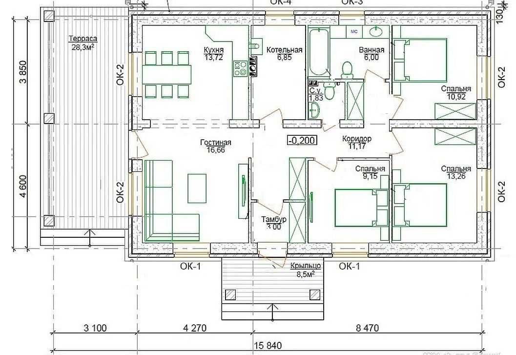 Одноэтажный дом – выбор лучших проектов и примеры дизайна интерьера и экстерьера (115 фото)