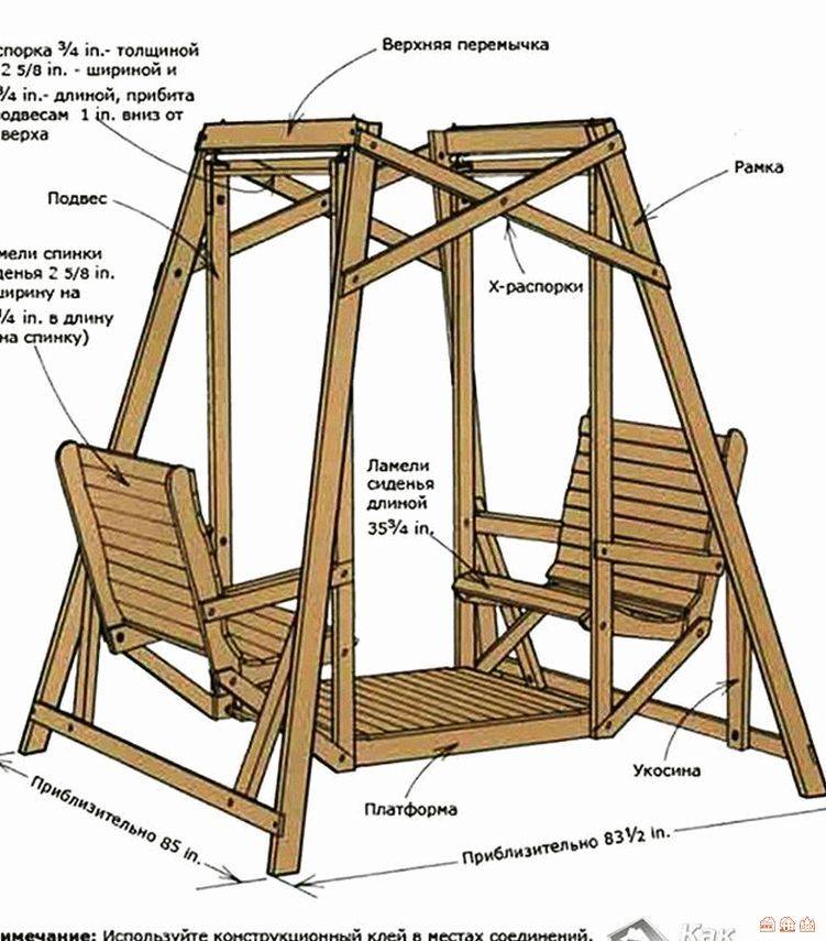 Финские качели чертеж