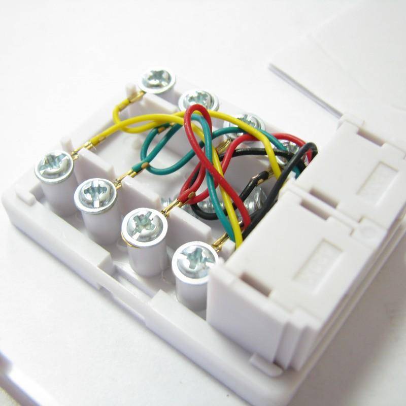 Как подсоединить телефонную розетку к проводу: схема цветов провода