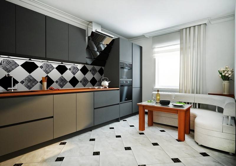Плитка и ламинат на кухне: правила совмещения, комбинирование материалов | дизайн и фото