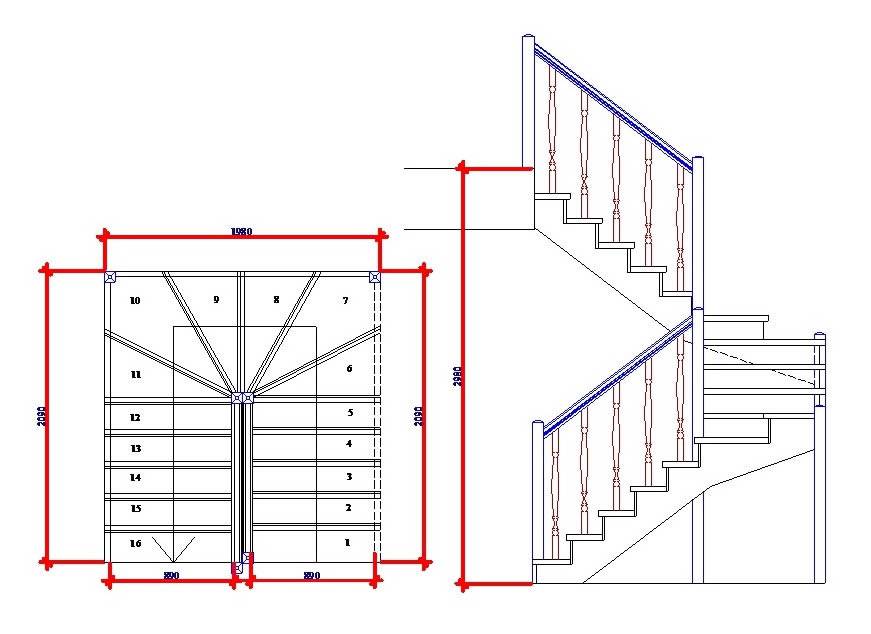 Калькулятор лестниц - расчет лестницы онлайн. онлайн программа торн может рассчитать лестницу с чертежом: с поворотом или прямую
