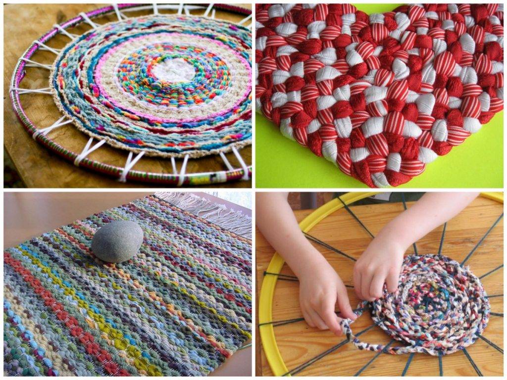 Коврики из старых вещей: вязание и плетение своими руками :: syl.ru