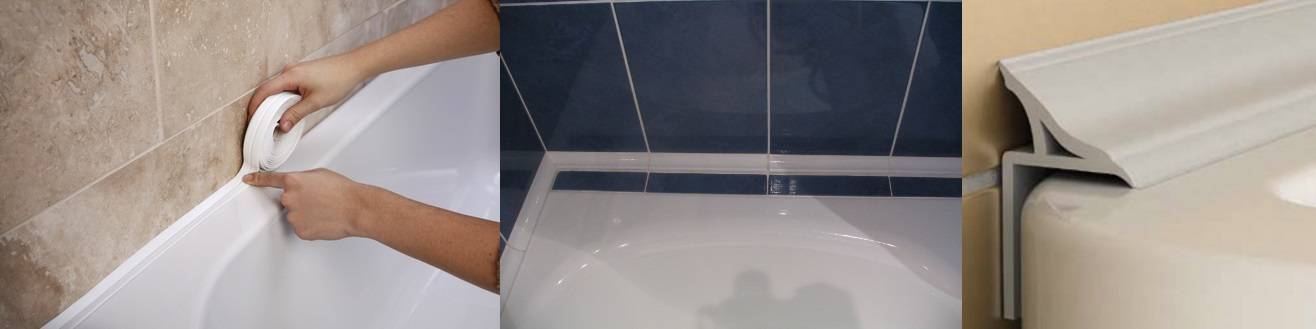 Плинтус для ванны: керамическая и пластиковая галтель, правильная наклейка багета на ванну и пол, фото, видео