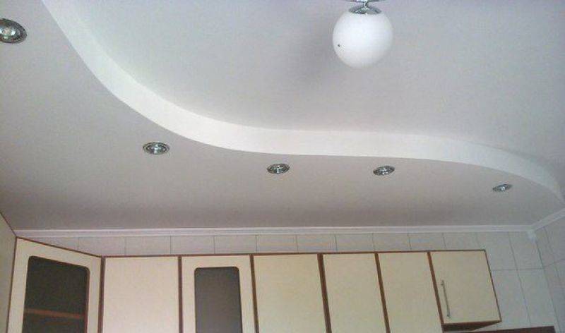 Двухуровневые потолки из гипсокартона с подсветкой