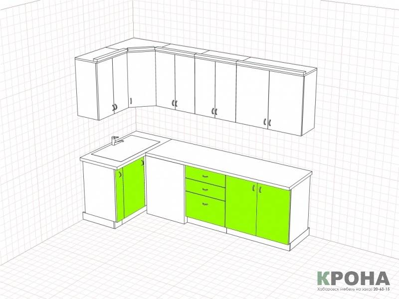 Размеры кухонных шкафов - стандарт высоты и глубины