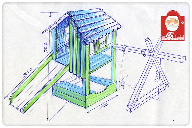 Горка детская для улицы своими руками из дерева чертежи