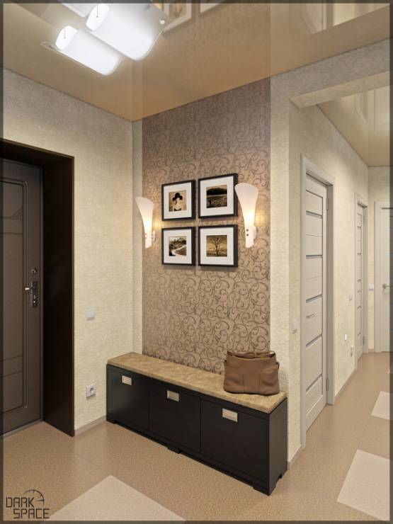 Дизайн коридора в трехкомнатной квартире панельного дома