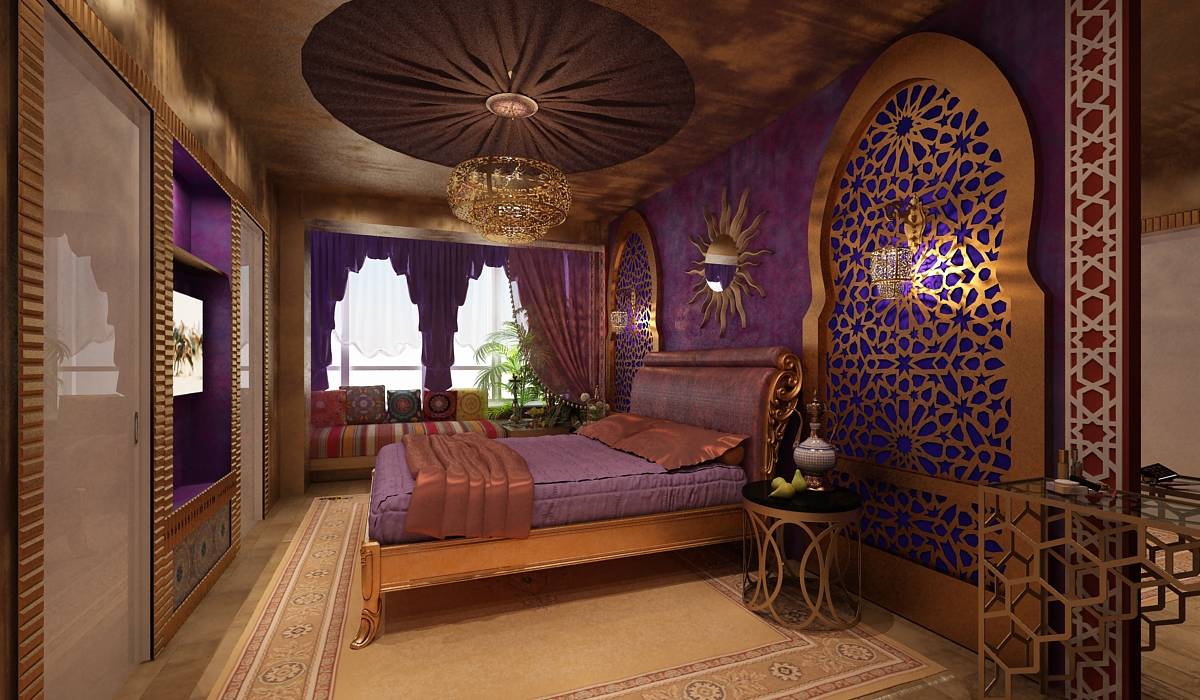 Спальня в восточном стиле: дизайн интерьера, выбор мебели и декора
