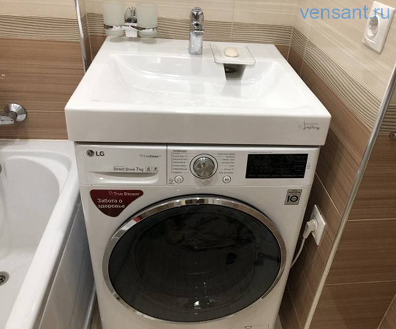 Установка стиральной машины под раковину в ванной: выбор раковины и монтаж
