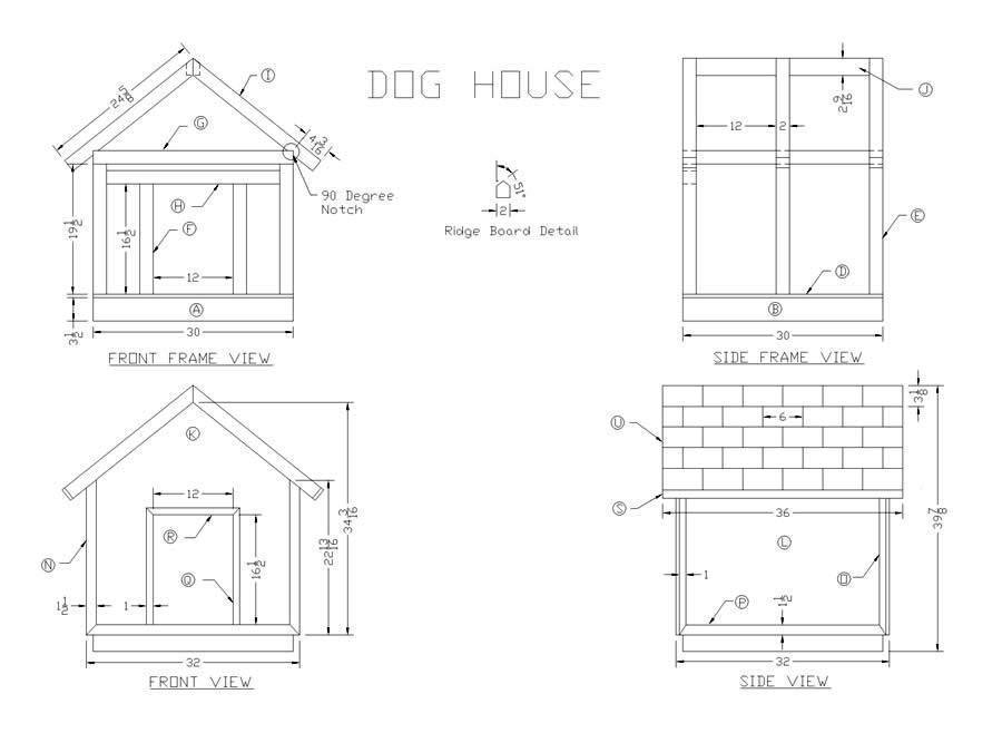 Будка для собаки своими руками: чертежи, размеры | (55 фото)