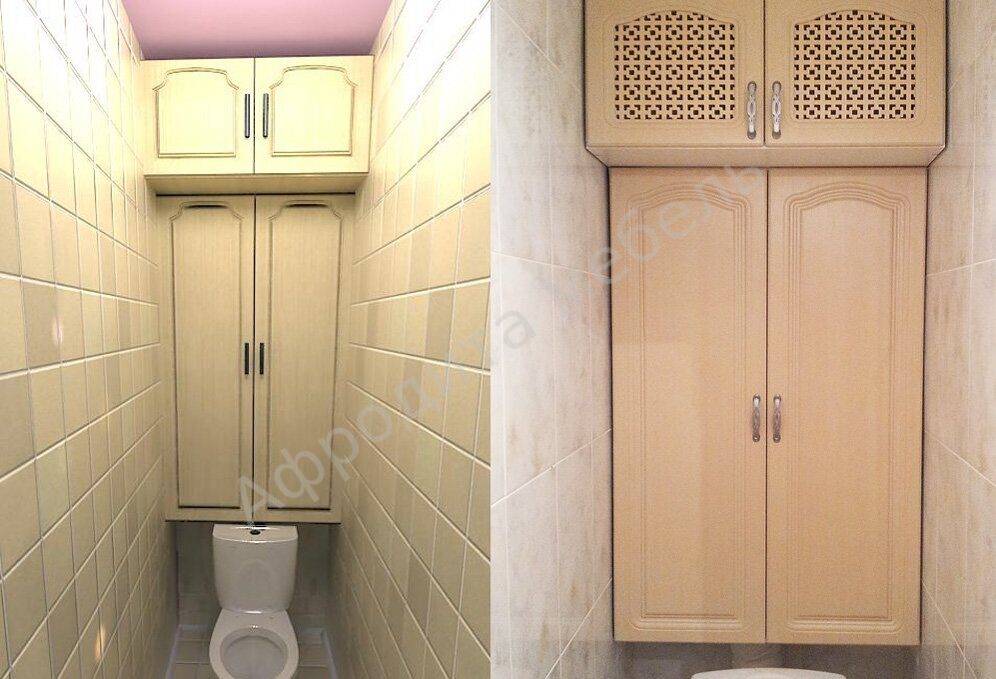Шкаф в туалет: современные варианты компактных моделей и особенности их размещения (125 фото)